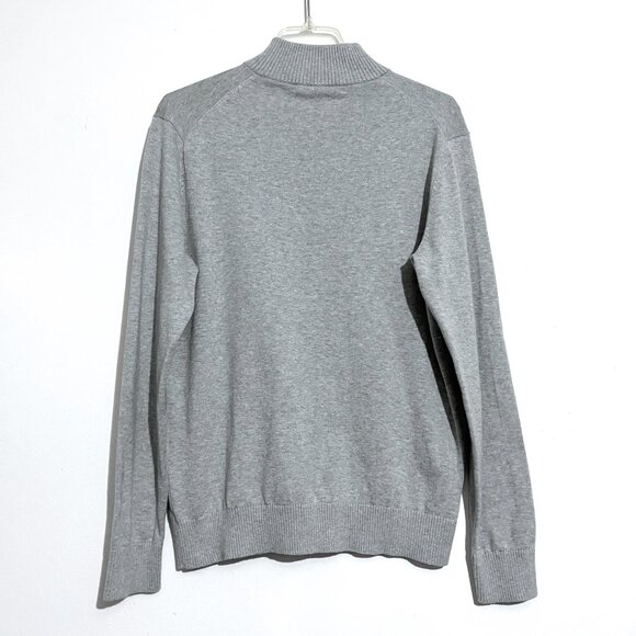 Michael Kors Gray Lightweight Cotton Half Zip Pullover Sweater - Picture 3 of 12